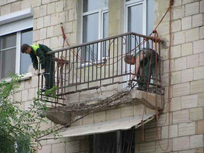 Реставрация балконных плит