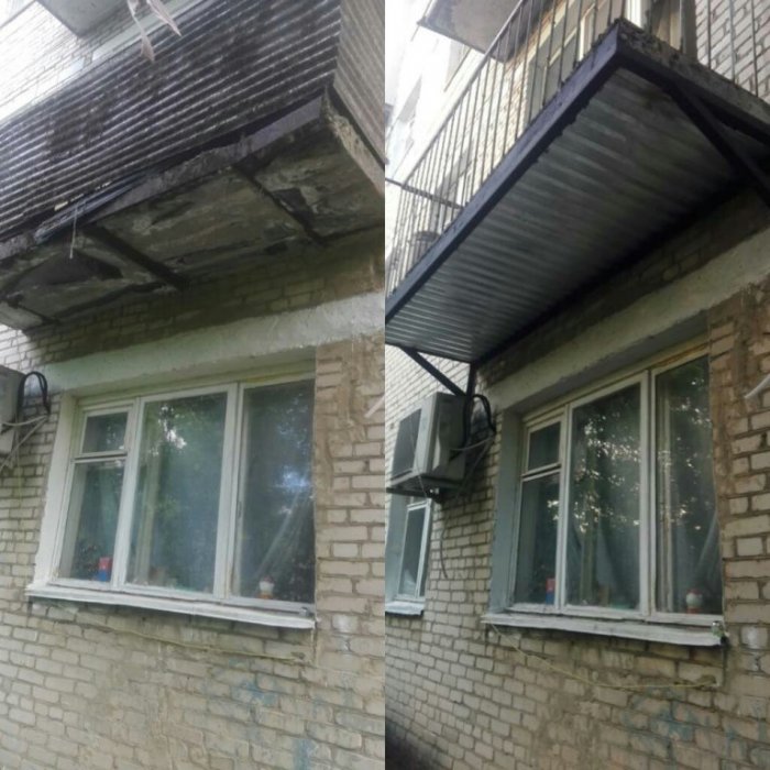 Замена балконной плиты